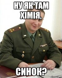 ну як там хімія, синок?