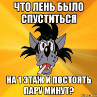 что лень было спуститься на 1 этаж и постоять пару минут?