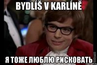 bydlíš v karlíně я тоже люблю рисковать