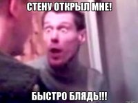 стену открыл мне! быстро блядь!!!