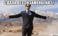 сдала все экзамены на 5! 