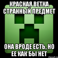 красная ветка странный предмет она вроде есть, но ее как бы нет