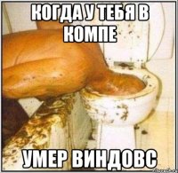 когда у тебя в компе умер виндовс