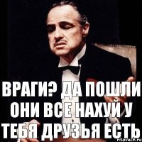 ВРАГИ? ДА ПОШЛИ ОНИ ВСЕ НАХУЙ У ТЕБЯ ДРУЗЬЯ ЕСТЬ