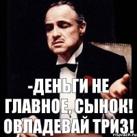 -Деньги не главное, сынок! Овладевай ТРИЗ!