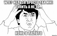 wtf? нельзя просто так мне тупить а не то... конь в пальто