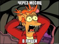 через месяц в лицей