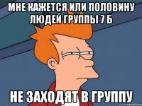 мне кажется или половину людей группы 7 б не заходят в группу