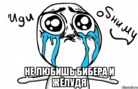  не любишь бибера и жёлудя