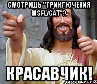 смотришь "приключения msflycat"? красавчик!