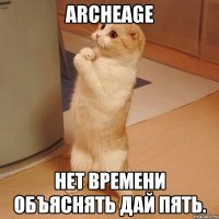 archeage нет времени объяснять дай пять.