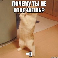 почему ты не отвечаешь? =d