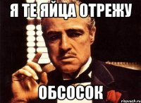 я те яйца отрежу обсосок