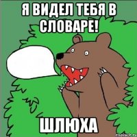 я видел тебя в словаре! шлюха