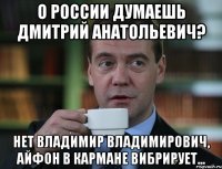 о россии думаешь дмитрий анатольевич? нет владимир владимирович, айфон в кармане вибрирует...