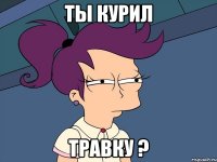 ты курил травку ?