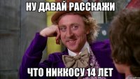 ну давай расскажи что никкосу 14 лет