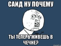 саид ну почему ты теперь живешь в чечне?