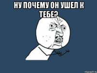 ну почему он ушел к тебе? 