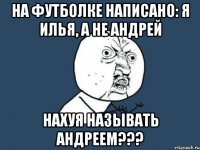 на футболке написано: я илья, а не андрей нахуя называть андреем???