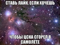 ставь лайк, если хочешь чтобы цска сгорел в самолёте