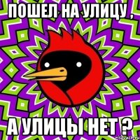 пошел на улицу , а улицы нет ?