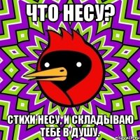 что несу? стихи несу, и складываю тебе в душу.