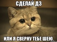 сделай дз или я сверну тебе шею.