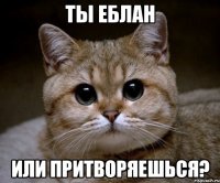 ты еблан или притворяешься?