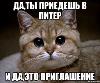 да,ты приедешь в питер и да,это приглашение