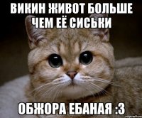 викин живот больше чем её сиськи обжора ебаная :3