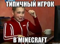 типичный игрок в minecraft