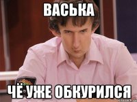 васька чё уже обкурился