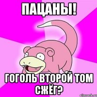 пацаны! гоголь второй том сжёг?