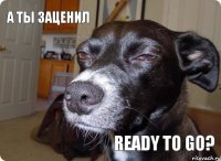 А ТЫ ЗАЦЕНИЛ READY TO GO?