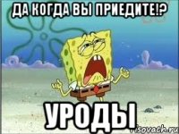 да когда вы приедите!? уроды