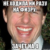 не ходила ни разу на физру- зачёт на 4