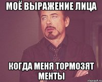 моё выражение лица когда меня тормозят менты
