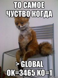 то самое чуство когда > global ok=3465 ko=1