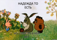 НАДЕЖДА ТО ЕСТЬ НО СМЫСЛА В НЕЙ НЕТ