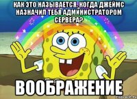 как это называется, когда джеймс назначил тебя администратором сервера? воображение