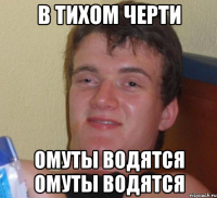 в тихом черти омуты водятся омуты водятся