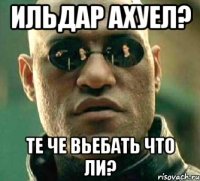 ильдар ахуел? те че вьебать что ли?