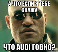 а что если я тебе скажу что audi говно?