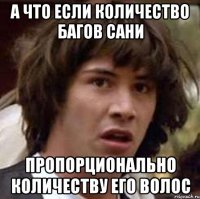 а что если количество багов сани пропорционально количеству его волос