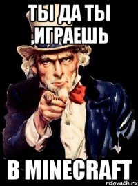 ты да ты ,играешь в minecraft