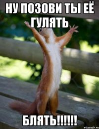 ну позови ты её гулять блять!!!