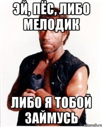 эй, пёс, либо мелодик либо я тобой займусь