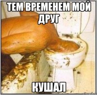 тем временем мой друг кушал