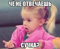 чё не отвечаешь сучка?